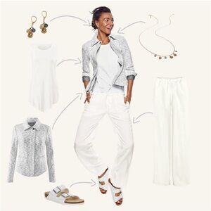 Cabi Style 5102 Gray Zip Neo Jacket Size Medium